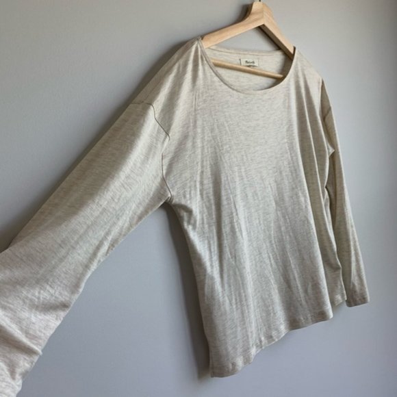 Madewell Long Sleeve Shirt Heather Top Blouse S - Picture 3 of 8